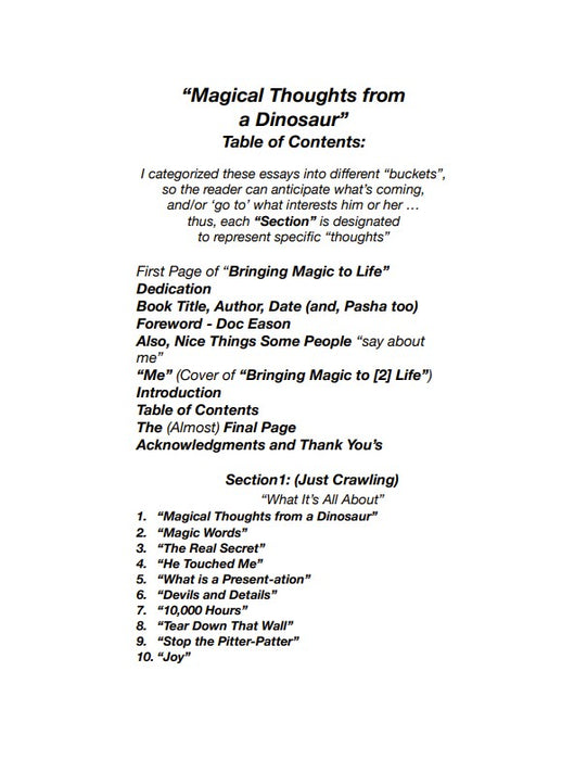 Magical Thoughts From A Dinosaur by Jay Ungar eBook