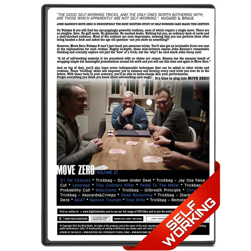 Move Zero Vol 2 by John Bannon - bigblindmedia.com DVD Back