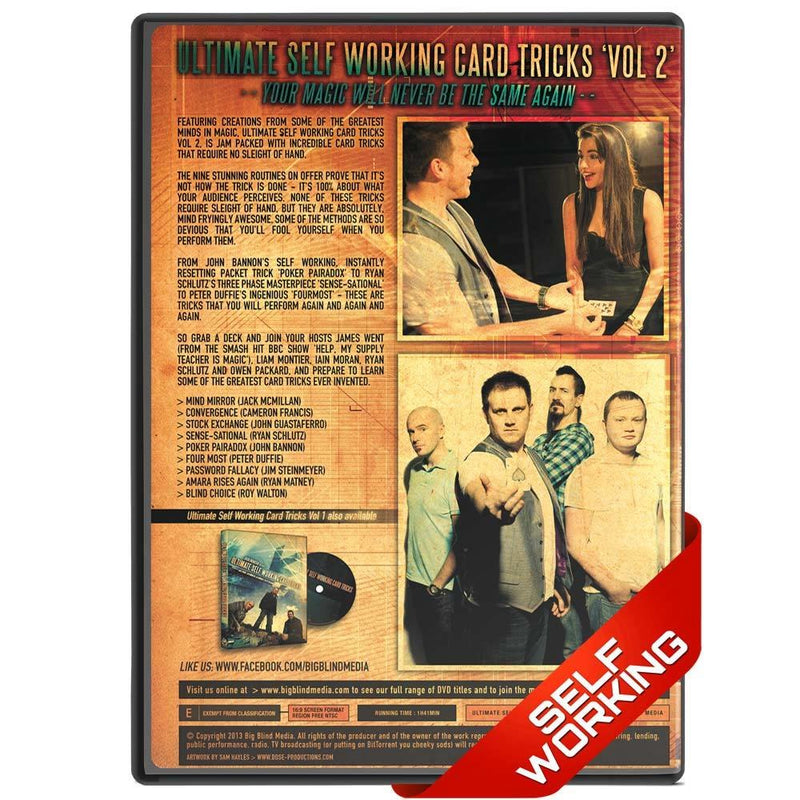 Ultimate Self Working Card Tricks Vol 2 - bigblindmedia.com DVD Back